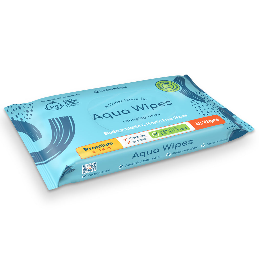 Aqua Wipes Premium 3-in-1
